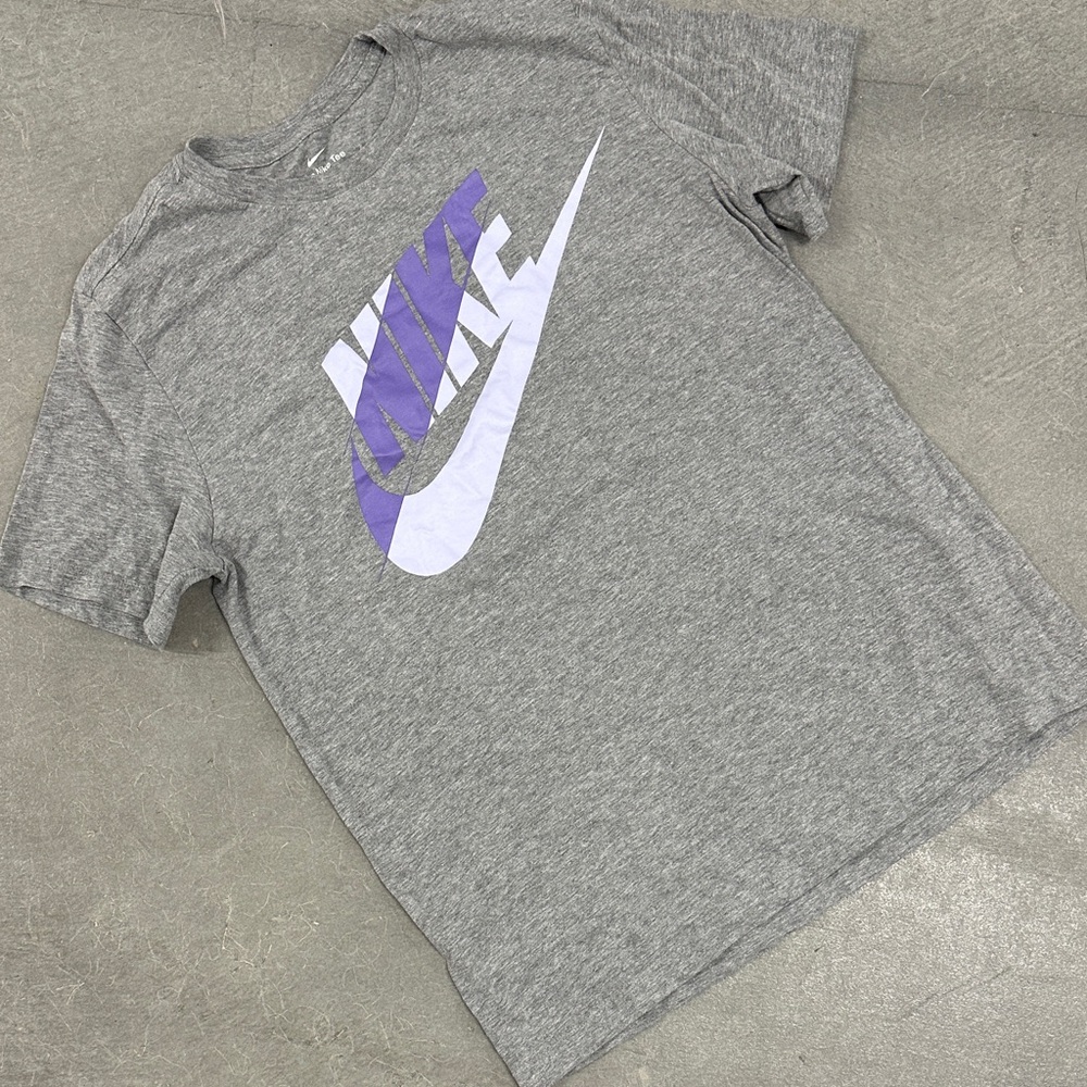 Nike Heather Gray Tee with Lavender Logo